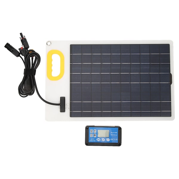 100W polysilikon solpanelskit med 30A MPPT-kontroller - Dubbel USB-port för husbilscampare