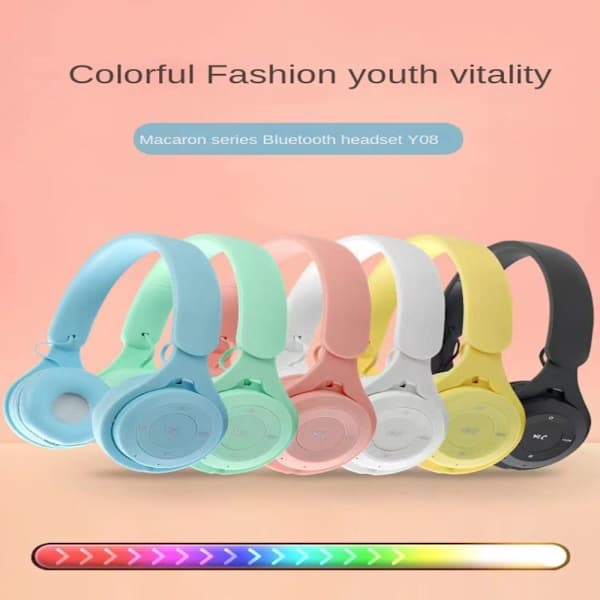 Trådløse Bluetooth-hodetelefoner Pink