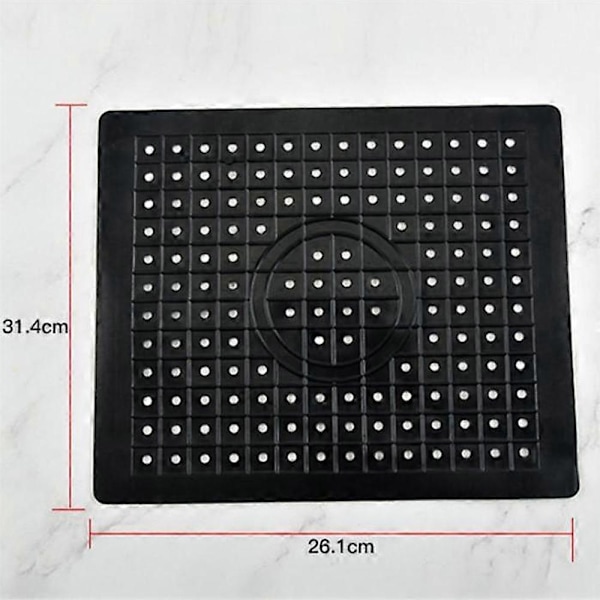 Snabb Avrinning för Halkfritt Köksbord Mjukt Gummi Diskho Matta Torkställ Värmeisolering white Rectangular