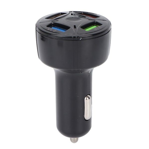Billaddare 1 in 4 USB Ut QC3.0 Brandsäker Multiskydd Plug and Play Universal 12‑32V Svart