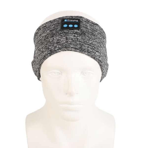 Sports Musikk Hodebånd Bærbar USB Søvnhodetelefon BT Hodebånd for Søvn Trening Jogging Reiser Meditasjon Heather Grey
