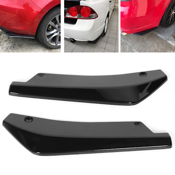 Glänsande svart bakre Bumper Lip Diffuser Splitter