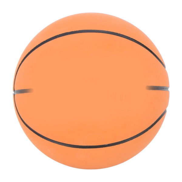 Bærbar basketball-leketøy i brunt gummi for stressavlastning, interaksjon med kjæledyr og skrivebordsdekorasjon