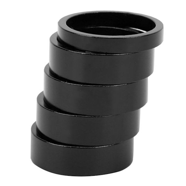 CANSUCC 5 STK 28,6 MM MTB Cykel Gaffel Spacer Sæt Cykelstam Headset Spacer Gaffelpakning Sort