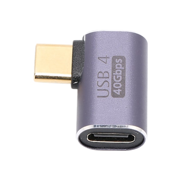 Typ C Mobiltelefonadapter 40GB Hög Hastighet Audio Videoöverföring 100W Maximalt Stöd 8K Vid 120HZ Typ C Hona till Typ C Hane Böjd