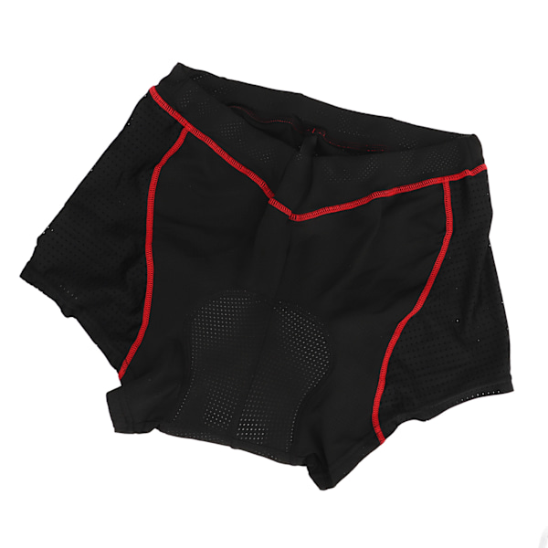 Andes Hurtigttørkende Svarte Røde Sykkelshorts - 5D Polstret Gel Mesh Stoff Sportsundertøy, 3XL