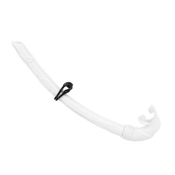 Dykkersnorchel PVC Nem Vejrtrækning Snorkel Dykning Snorkling Rør med Komfortabel Mundstykke til Fri Dykning Hvid