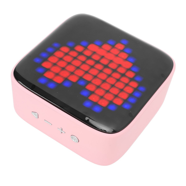 Retro Pixel -tyylinen kannettava langaton kaiutin - vaaleanpunainen