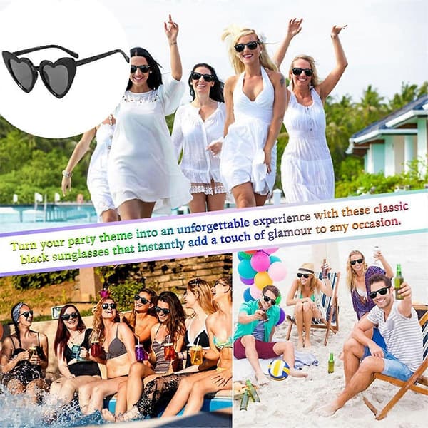 Hjerteformede solbriller til bryllup, brudefest, brudepigegaver, forlovergaver (LGL) White