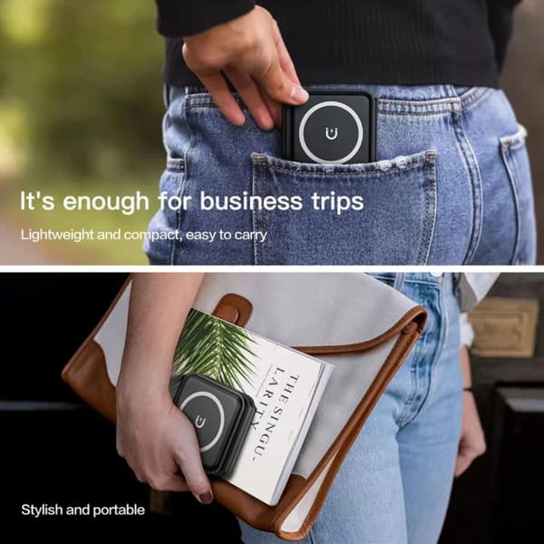 Sammenfoldelig Trådløs Mobiloplader 3-i-1 Magsafe Kompatibel sort black