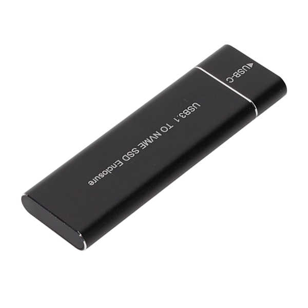M.2 NVMe SSD -kotelo, 6 Gbps, erittäin ohut Type C -liitäntä, alumiiniseos, musta, USB 3.1 - NVMe PCIe SSD -kotelo PC:lle