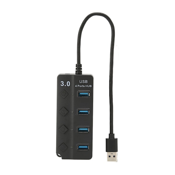 USB 3.0 HUB med 4 Portar USB3.0 Maximal 5 Gbps Stabil Överföring Plug and Play Tidssparande USB-delare för Win OS X