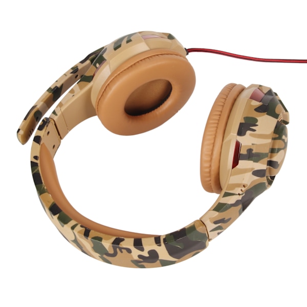 Gaming Headset Dobbelt 3,5 mm Lydstyrkejusterbart Gaming Over-Ear Headset med Mic til PC Bærbar til PS4 til Xbox One