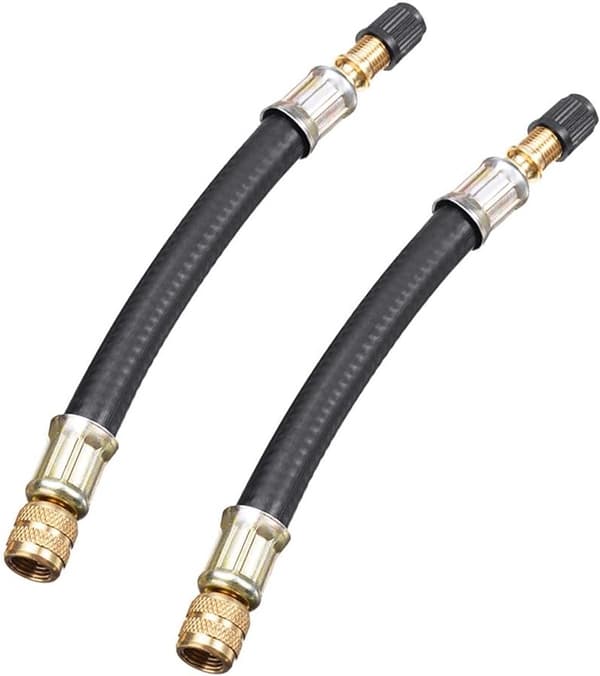 Däckpump förlängningsslang - 16 cm - Tvådelad flexibel ventilförlängare[SZ]