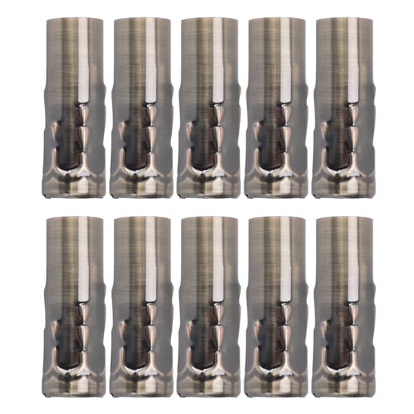 10 stk. E14 Metallrør for lysestake lampeholder lampebase belysningstilbehør 25x80mm bronse