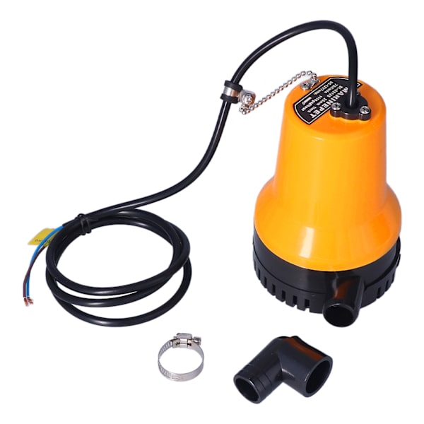 12V Marin länspump, nedsänkbar, 5400 rpm, horisontell axelposition, skoveldrift
