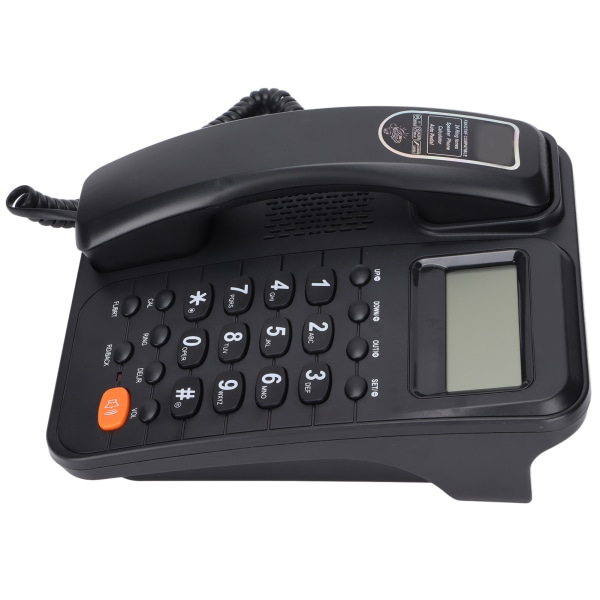 KXT2029CID Kablet telefon Fastnettelefon med ledning med telefonsvarer LCD-skærm til hjemmekontor (sort)