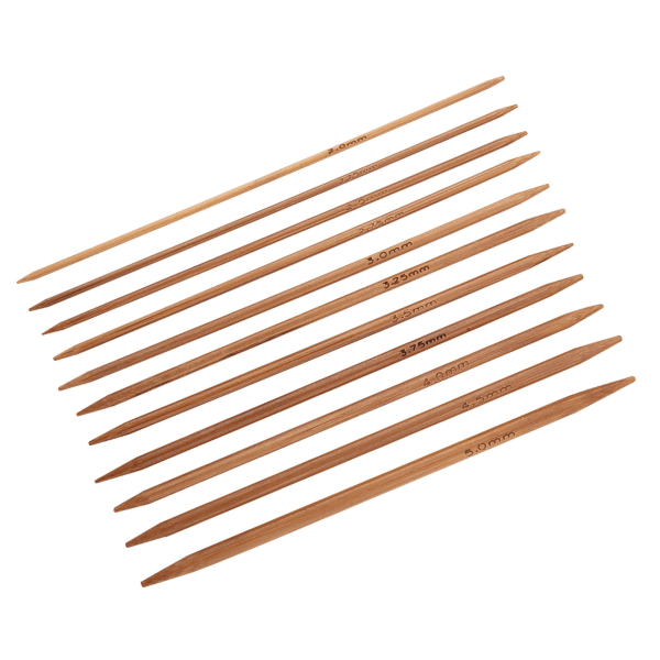 Bambustickningssats - 11 storlekar (13 cm)