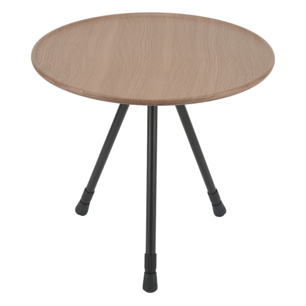 Fällbart Campingbord Runt Aluminiumlegering Lyftbart Bärbart Picknick Campingbord för Självkörande Husbil Utrustning Tillbehör Träkorn Färg