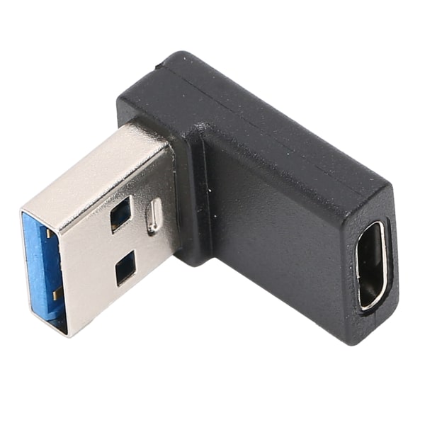 USB 3.0 hane till TypeC hona adapter 90 graders L-formad laddningsdataöverföringskontakt för bärbar dator väggladdare mobil ström