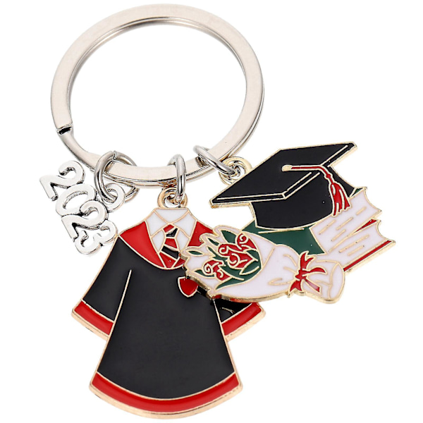 2023 Graduation Keychain - Baccalaureate Gown Hat Gift 6.3X2.3CM As Shown 2