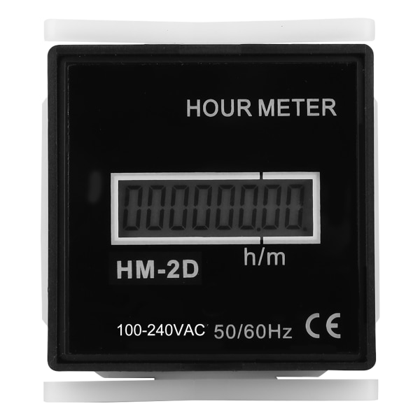 HM‑2D AC100‑240V Digital Electrical Counter LCD Display Time Meter Gauge Counter