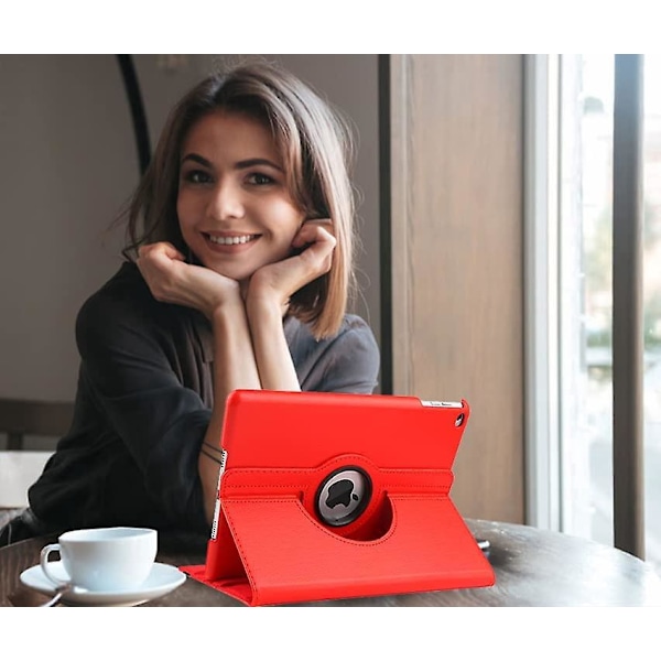 360 Graders Justerbart Fodral med Auto Sleep/Wake-Funktion för iPad 9.7' 5:e/6:e Generationen (2017/2018) och iPad Air 2