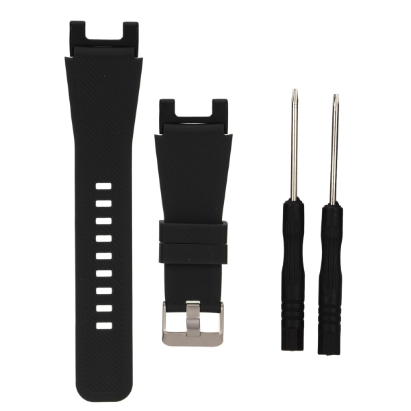 Silikon, mykt armbånd, sportsklokkerem for Amazfit TRex Pro Smartwatch (svart)