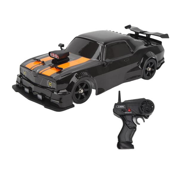 High Speed ​​1:16 Skala 4WD RC Drift Car med LED-ljus - Svart