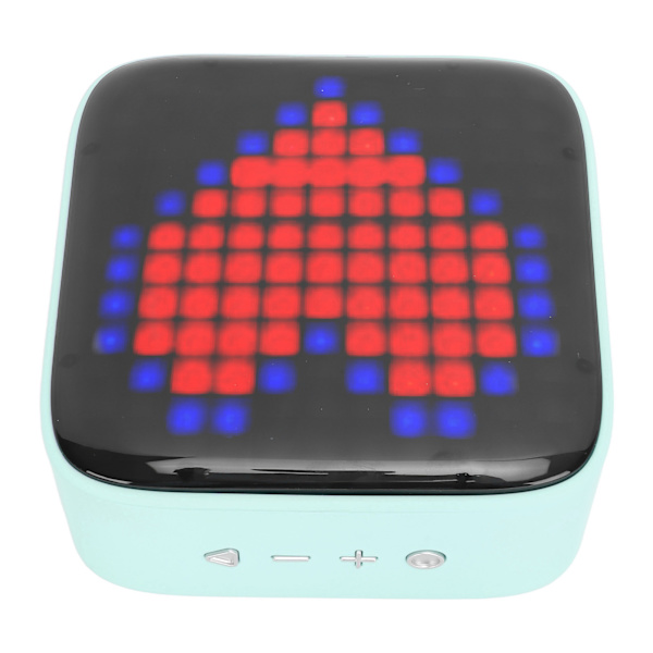 Retro Pixel Style Mini Bluetooth-högtalare - Bärbar trådlös högtalare med LED färgglatt ljus för sovrum, kontor, sovsal och utomhus (grön)