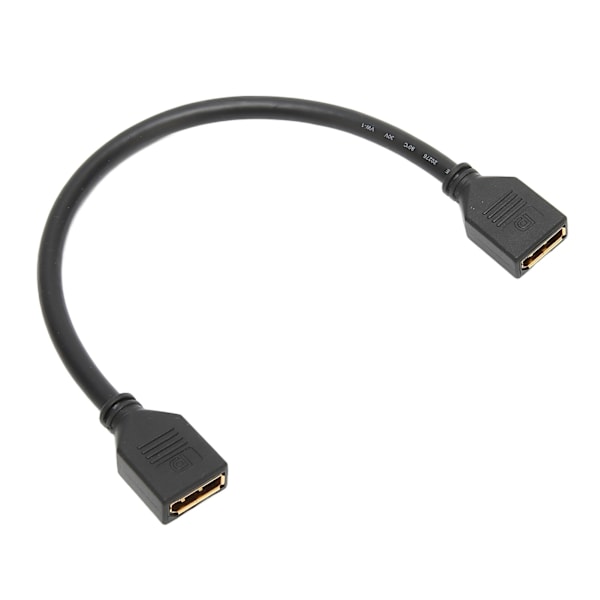 DP-naaras-naaras-jatkauskabel, korkea resoluutio 4Kx2K, kultapinnoitettu, 30 cm pitkä, 2 DP-porttia, jatkokaapeli