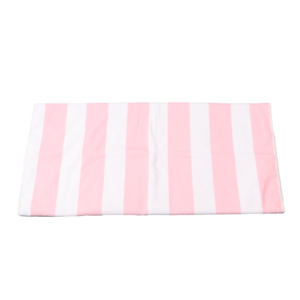 Mjuk rosa randig strandhandduk i mikrofiber - snabbtorkande, superabsorberande - 59,1" X 29,5"