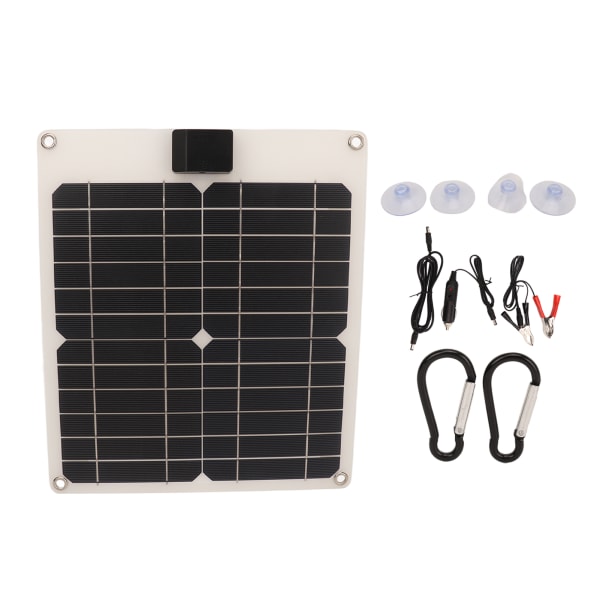 15W Vattentät Dual Output Solar Panel Kit för Bil Båt Trailer RV - Vit
