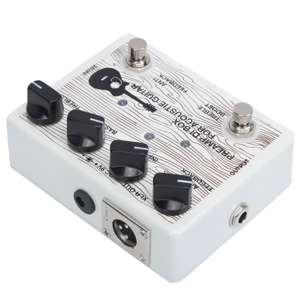 Pedal elektrisk forforstærker til guitarer Bærbar med LED-indikator Aluminiumslegering Instrumentudstyr DC9V