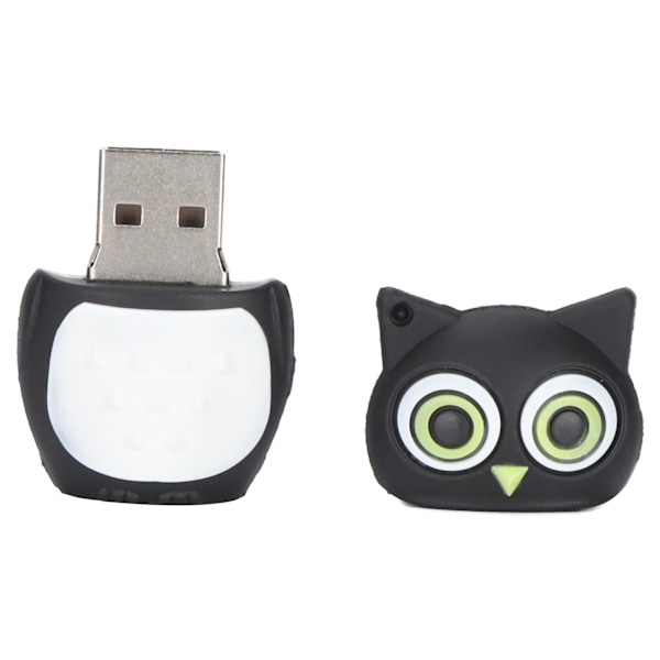 Cartoon U Disk Black Owl Udseende Højhastigheds Bulk Storage Flash Drive Hukommelsesenhed16GB