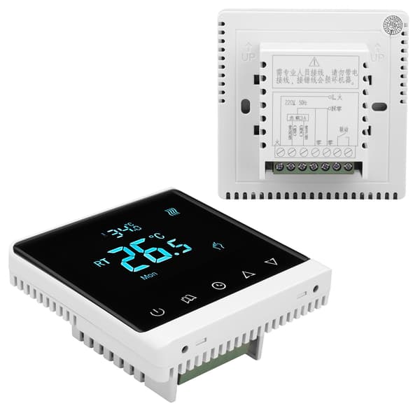 AC220V Touch Screen Termostat med LCD-skærm Temperaturregulator til hjemmet
