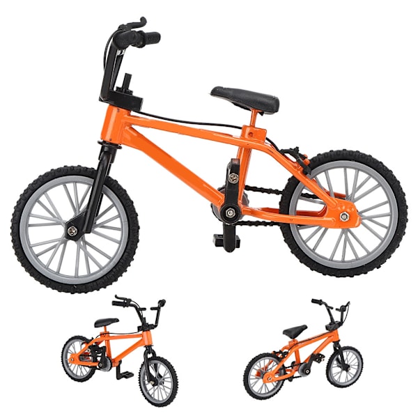 Mini-maastopyörämalli Racing Toys 1/10 Nukkekodin lisävaruste Käsityö Pyörä Pöytäkoriste Oranssi