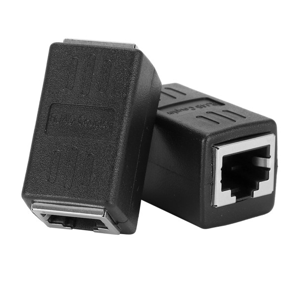 2-pakkauksen RJ45 LAN-kaapelikytkin Naaras-Naaras-sovitin Cat7/Cat6/Cat5e