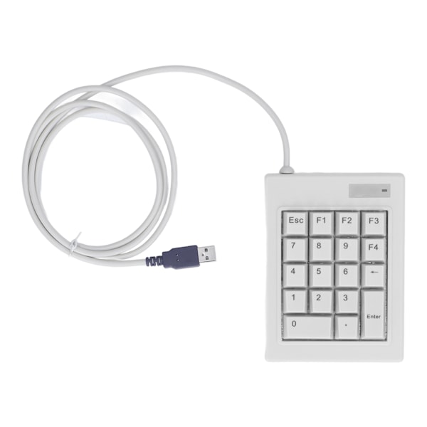 18-Tasters Mekanisk Numerisk Tastatur med Lineære Brytere, Sprutsikker USB Numerisk Tastatur med Sklisikre Puter for Bærbar PC og Stasjonær PC