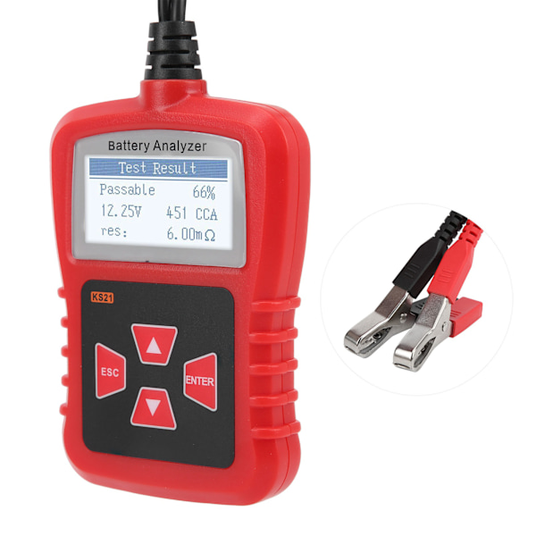 12V Batteritester til biler og motorcykler