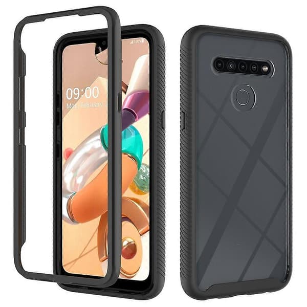 (Ny) För LG K41S Starry Sky Solid Color Series Stötsäkert PC + TPU skyddsfodral White
