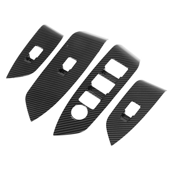 Kolfiberstil Dörrfönster Kontrollpanel Cover Sticker Set för Mazda CX-5 2017-2023 RHD (4 st)