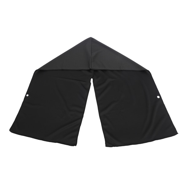 Hurtigtørrende hettegenserhåndkle med U-form - solbeskyttelse for sport (svart)