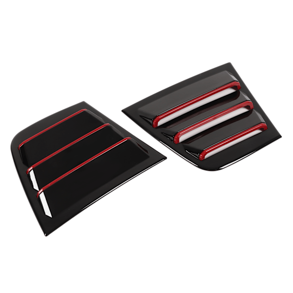 Svart rød glanset sidevindu vindusbeskyttelse for Dodge Charger 2011-2021 (2 stk)