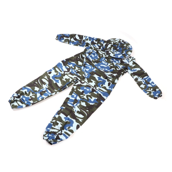Birøkterdress for nybegynnere i marineblå polyester med avtagbar lue og elastisk mansjett
