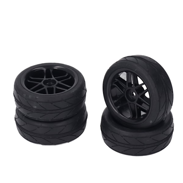 4 st 1/10 Skal RC Hjul och Däck Plastfälg Gummidäck Skin för 1/10 RC Bil A Däck
