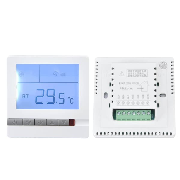 Smart Termostat Multifunktionell Luftkonditioneringskontroller med Ventilationsfunktion AC220V för Hotell Restaurang Hall
