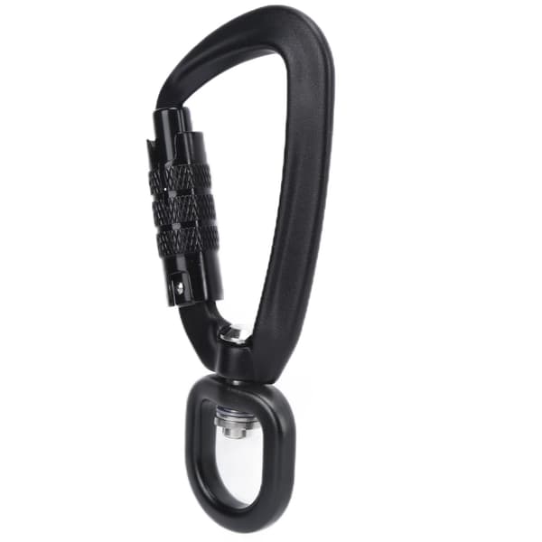 Carabiner Clip Auto Locking 360 Rotation Hook Accessory for Dog Leashes Hammocks Backpacks Black