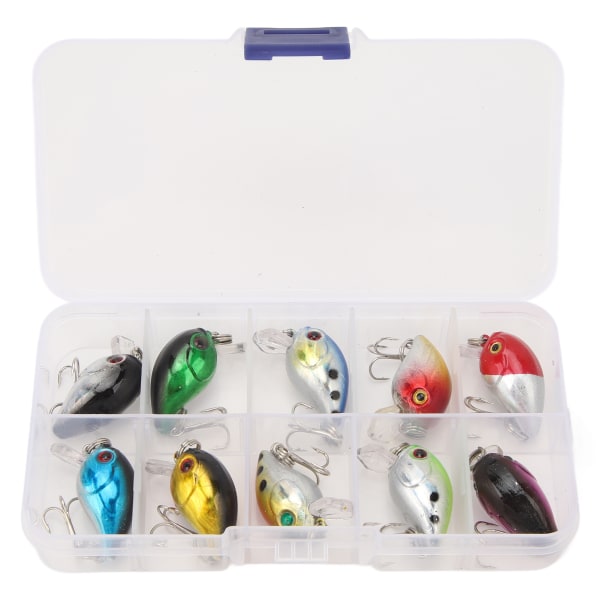 Minnow Crankbait -kalastusvälineet - 10 kpl, suola- ja makeanveden