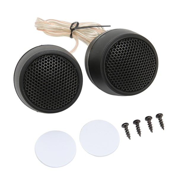 2 stk. Dome Diskant 10W 4 Ohm Høy Sensitivitet Flott Lydkvalitet Høyttaler for Bil Lydanlegg